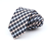 Casual Business Tie For Men Skinny Tie Fashion Polyester Plaid